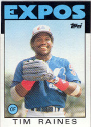 1986 Topps Baseball Cards      280     Tim Raines
